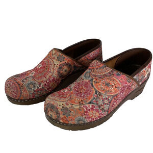 Sanita Erika - Women's US 11 EU 42 - Professional Clogs - Floral Pink VERY NICE